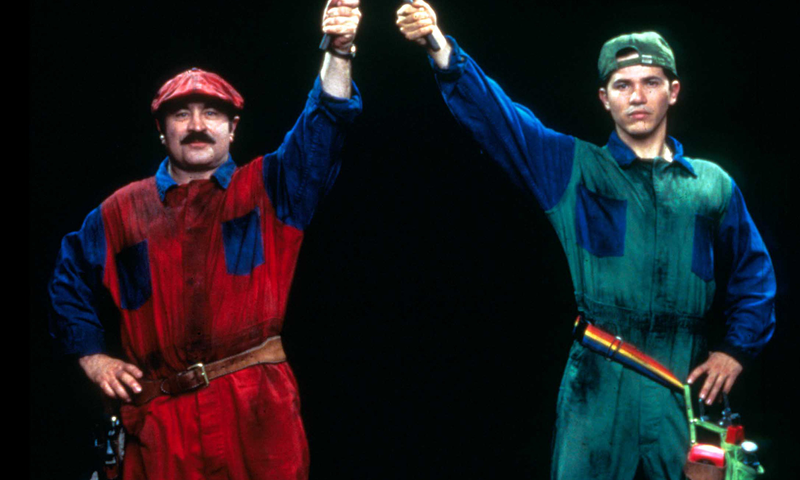 Super Mario Bros. (1993) in happier times. Before the release of the film no doubt.